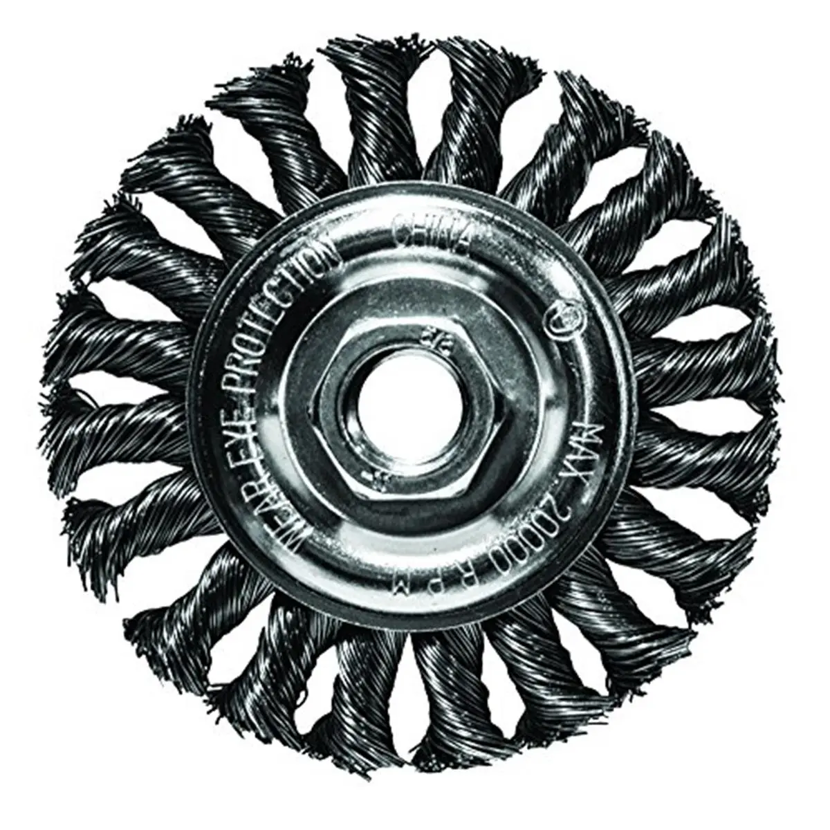 212 MAIN Knotted Wire Bristles Wheel Brush (0.65 lbs, 4x0.63x11 in) - Narrow Reach Reptile Cleaning Tool, Rust Oxidation Scale Remover, Weld Prep for Narrow Areas, Cleaning Corners