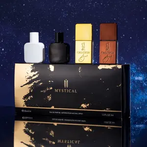 Noir Mystique Perfume Gift Set, 4-Piece Luxe Fragrance Collection, Intense Woody & Amber Scent for Him/Her, Ultimate Premium Birthday Anniversary Gift, Perfumes Set