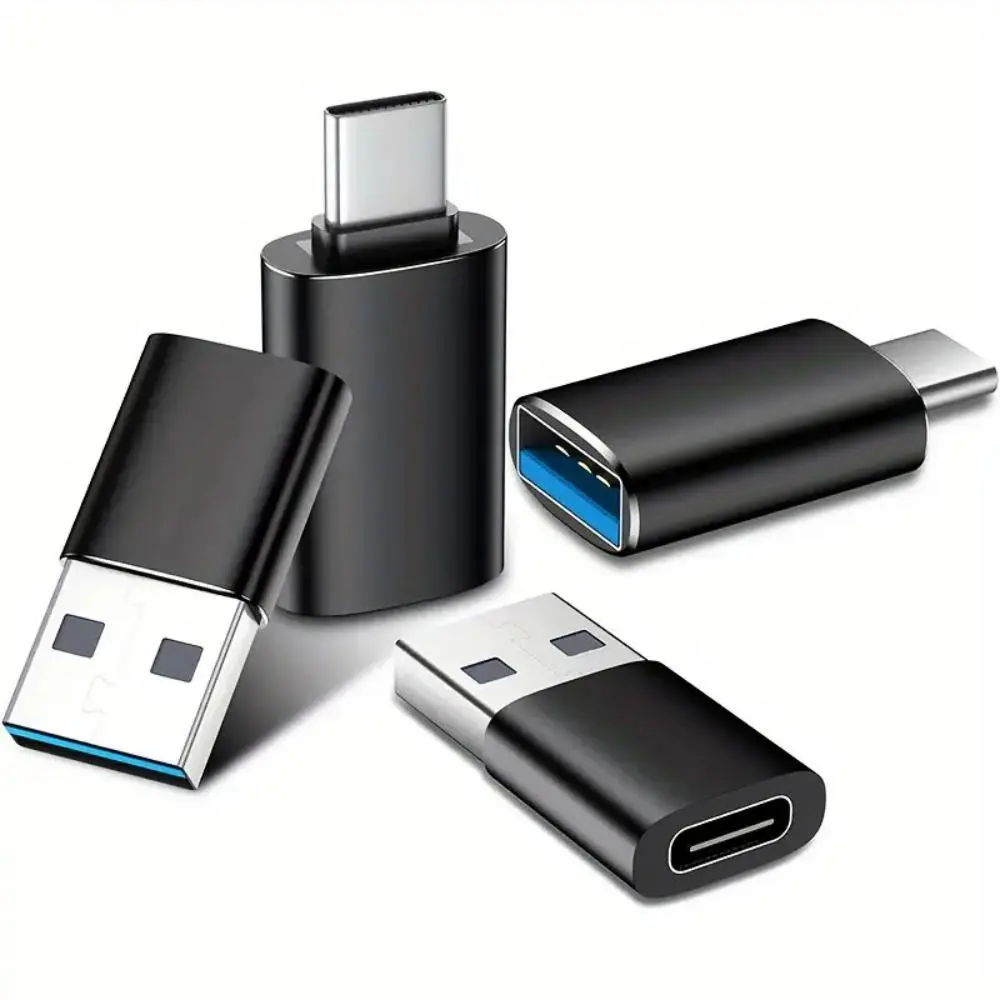 USB Female To USB C Male OTG Adapter, 2pcs Type C Female To A Male Charger Converter, Fast Charging, Charging, Phone For AirPods, Portable, Compact, Transformation Adapter, Effortless, Aluminum Alloy, Durable