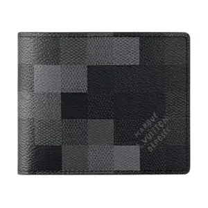 Louis Vuitton Slender Monogram Coated Canvas Wallet for Men, Black