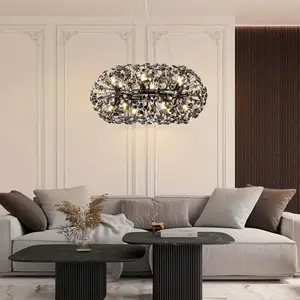 New 12 Light Crystal Dimmable Wagon Wheel Chandelier Indoor lighting