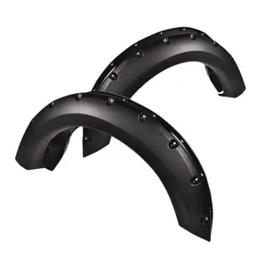 Pocket Rivet Smooth Fender Flares Wheel Protectors Fit For Ford F-150 F150 Pickup 2004-2008 Premium Paintable Tough Off-Road Smooth Matte Black Side Splash Guards Exterior Accessories 4PCS Set