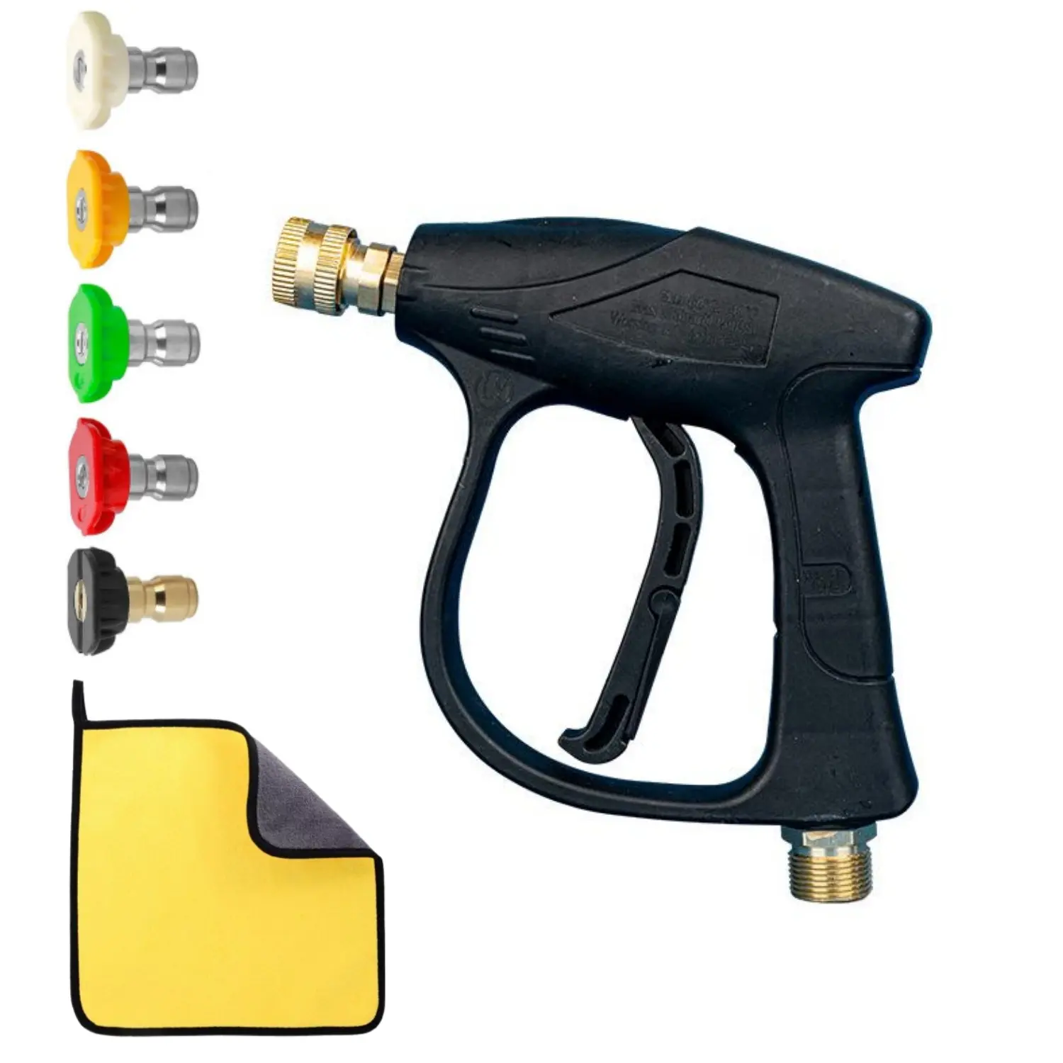 High Pressure Washer Gun 3000 PSI, Car Washer Gun with 5 Nozzles and M22-14 Brass Coupler 3.0 TIP for Pressure Power Washers - Home Improvement.