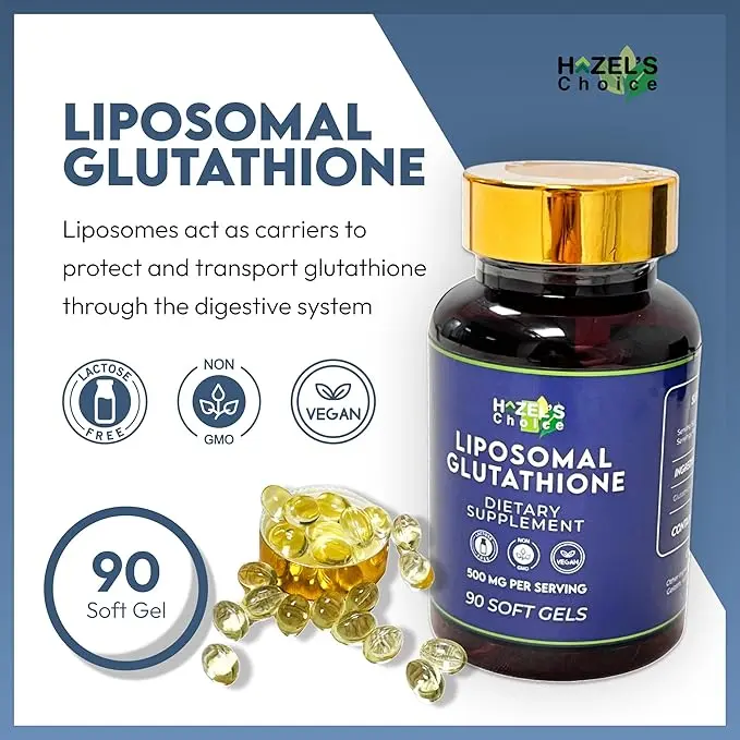 soft gel glutathione HAZEL'S Choice Liposomal 500mg | 90 Gels | Vegan, Non-GMO, Lactose-Free | Soft Format L-Glutathione Gummies with Marine Premium Korean glow mask Package Size:4 oz (113 g)