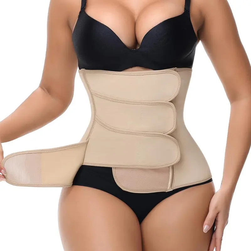 JOSHINE SHAPER Women's Plus Size Wrap Waist Trainer Belt - Lightweight, Comfortable Breathable Fabric Faja, Buckle Cincher Corset, Strap Belly Band Underwear with Compression for Spring-Summer Sports Clothes