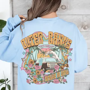 Outer Banks Sweatshirt, Pogue Life, Paradise on Earth, Outerbanks Merch, OBX, Unisex Crewneck Sweatshirt, Outer Banks North Carolina emotion character long sleeve