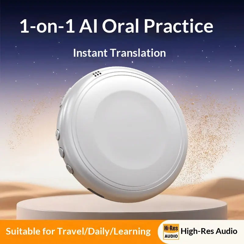 Bluetooth Language Translator Tutor – Spanish & English Practice Companion, Language Translation & Pronunciation Practice Device, Supports Multiple Languages