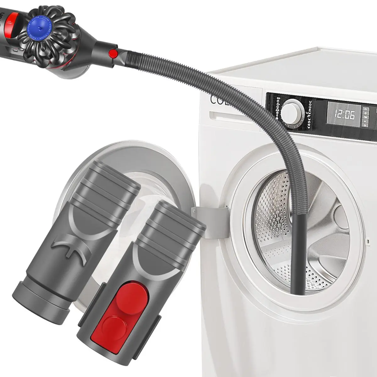 Vacuum Hose Attachment Kit, Vacuum Hose Attachment for Dyson V15 V12 V11 V10 V8 V7 V6 Vacuum Cleaners, Lint Remover, Dryer Lint Vacuum Attachment