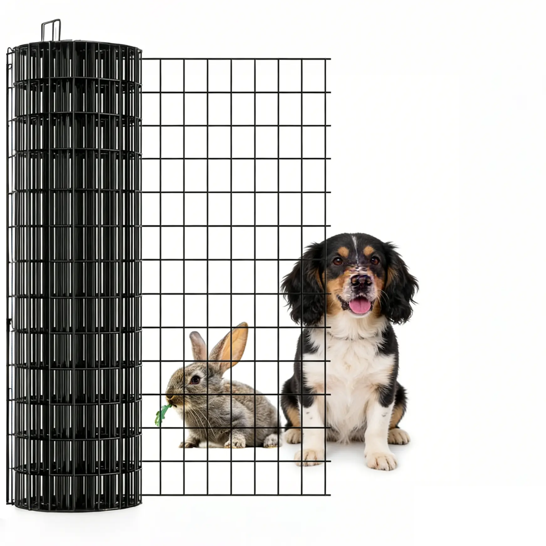 16GA Vinyl Coated Galvanized Steel Welded Wire Fence Roll, 36"H x 50'L Rectangle 2"x3" Mesh - Safety & Durability Focused, Rainproof Metal Fencing for Garden Border, Yard Vegetable Plant Protection, Projects
