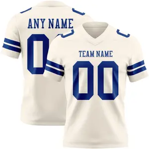 Custom Cream Royal Authentic Football Jersey - Personalize Your Game Day Style
