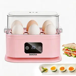 DANOVA Rapid Egg Cooker & Egg Boiler for 6 Eggs | Electric Egg Steamer with Digital Display, BPA-Free, Hard Boiled, Soft Boiled, Poached & Omelet Maker for Healthy Breakfasts