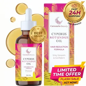 (Flash Sale) Caramela Beauty Cyperus Rotundus Oil for Natural Hair Reduction - 60ml/2oz
