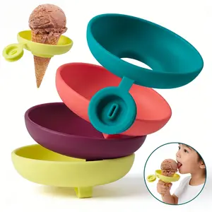 4pcs/1pc ice cream molds, equipped with anti-leak stands, designed to prevent dripping and ensure safe use