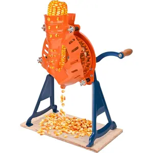 Corn Sheller Hand Crank, Steel Corn Cob Thresher with Stand, Manual Quick Corn Cob Stripper Tool for  Use, Heavy Duty Corn Cob Stripper for Farms and Families