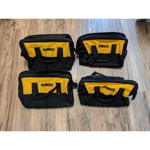 4-Pack New Dewalt Medium Contractor Tool Bags (15"x9"x11")