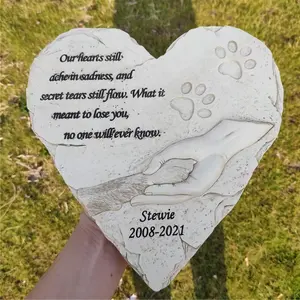 Personalized Pet Dog Grave Headstones Memorial Garden Stones Indoor Outdoor for Garden Backyard Tombstones - Perfect Pet Dog Memorial Loss Gifts