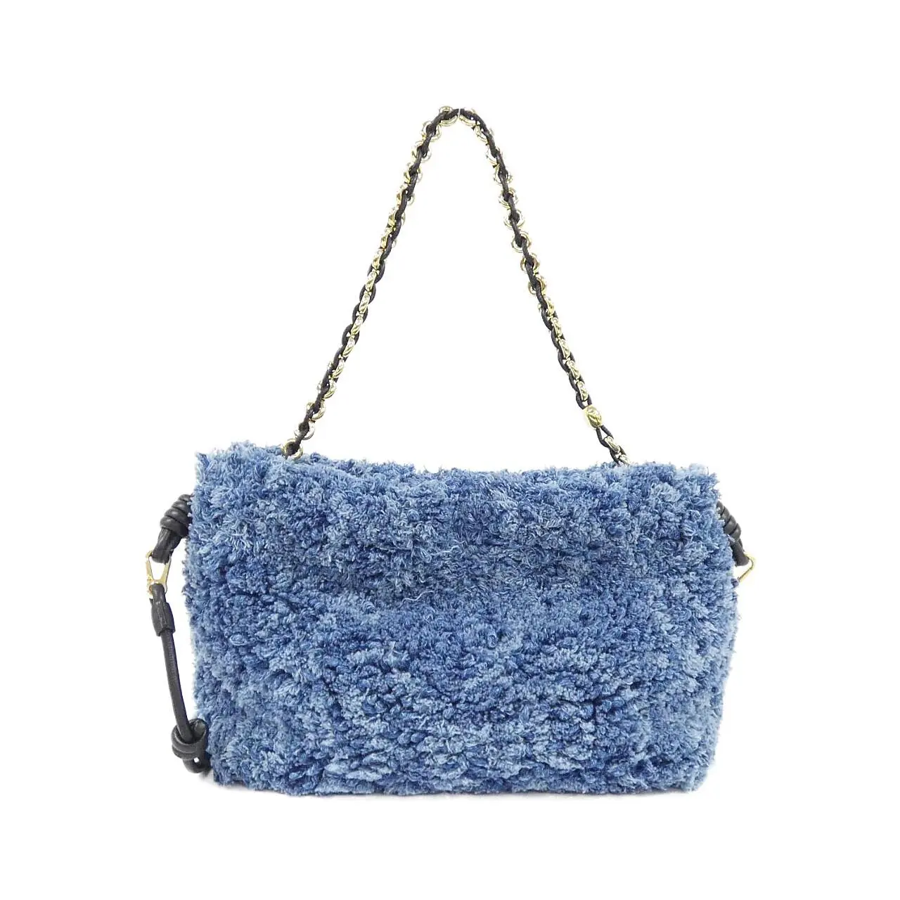 Pre-owned Loewe Denim Shoulder Bags Flamenco Purse Medium Shoulder Bag
