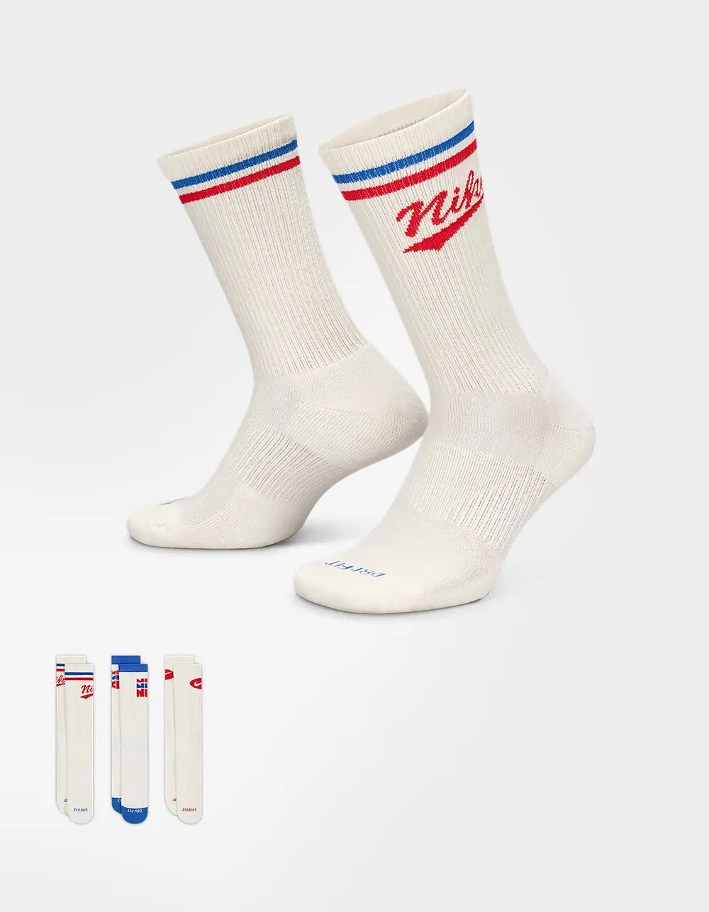 NIKE  Mens Everyday Plus 3 Pack Crew Socks