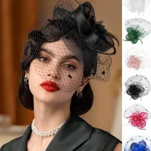 Luxury Floral Hair Fascinator for Women Elegant Design Flower Big Eaves Fedora Style Perfect for Weddings Church Tea Parties & Special Events