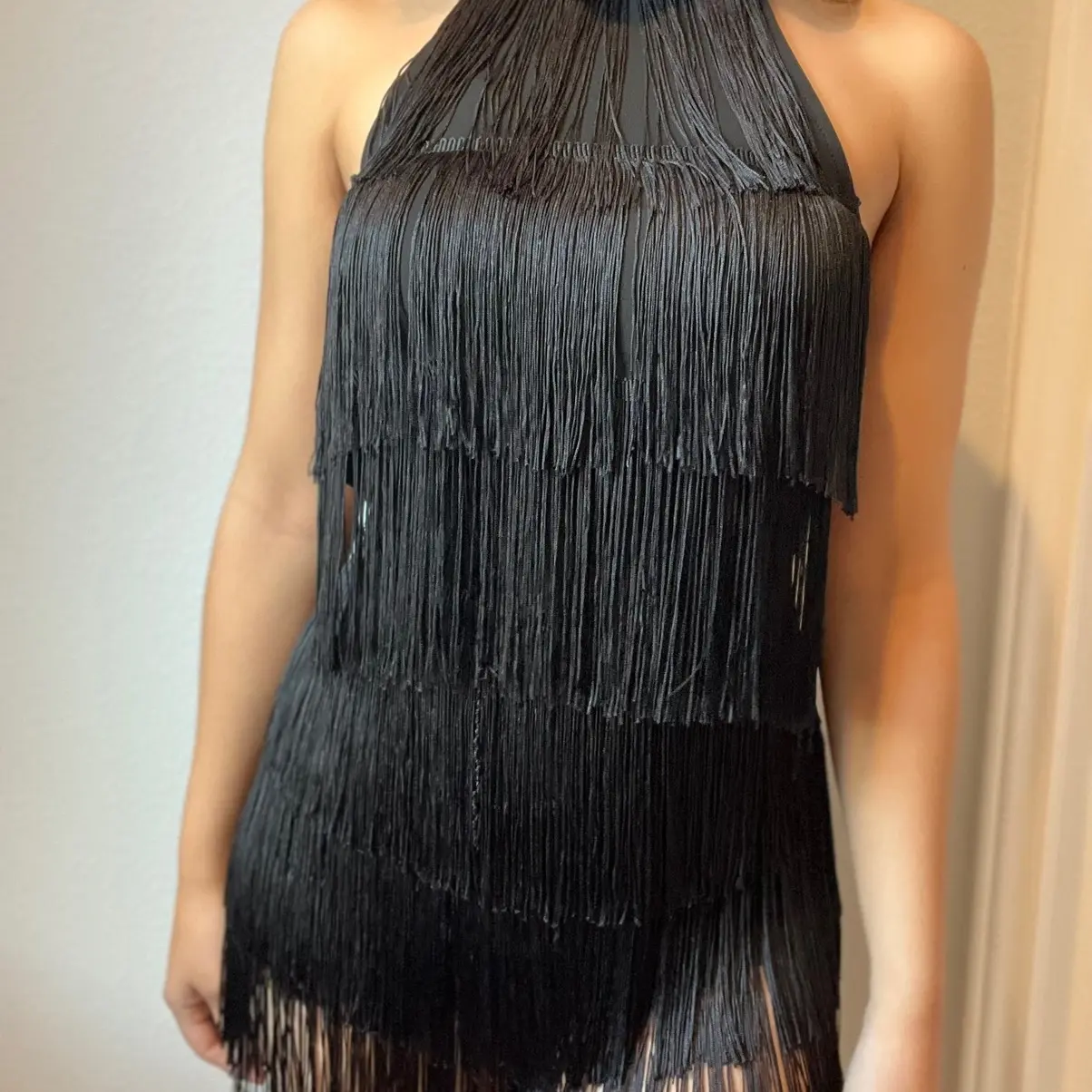 Black Fringe Dress