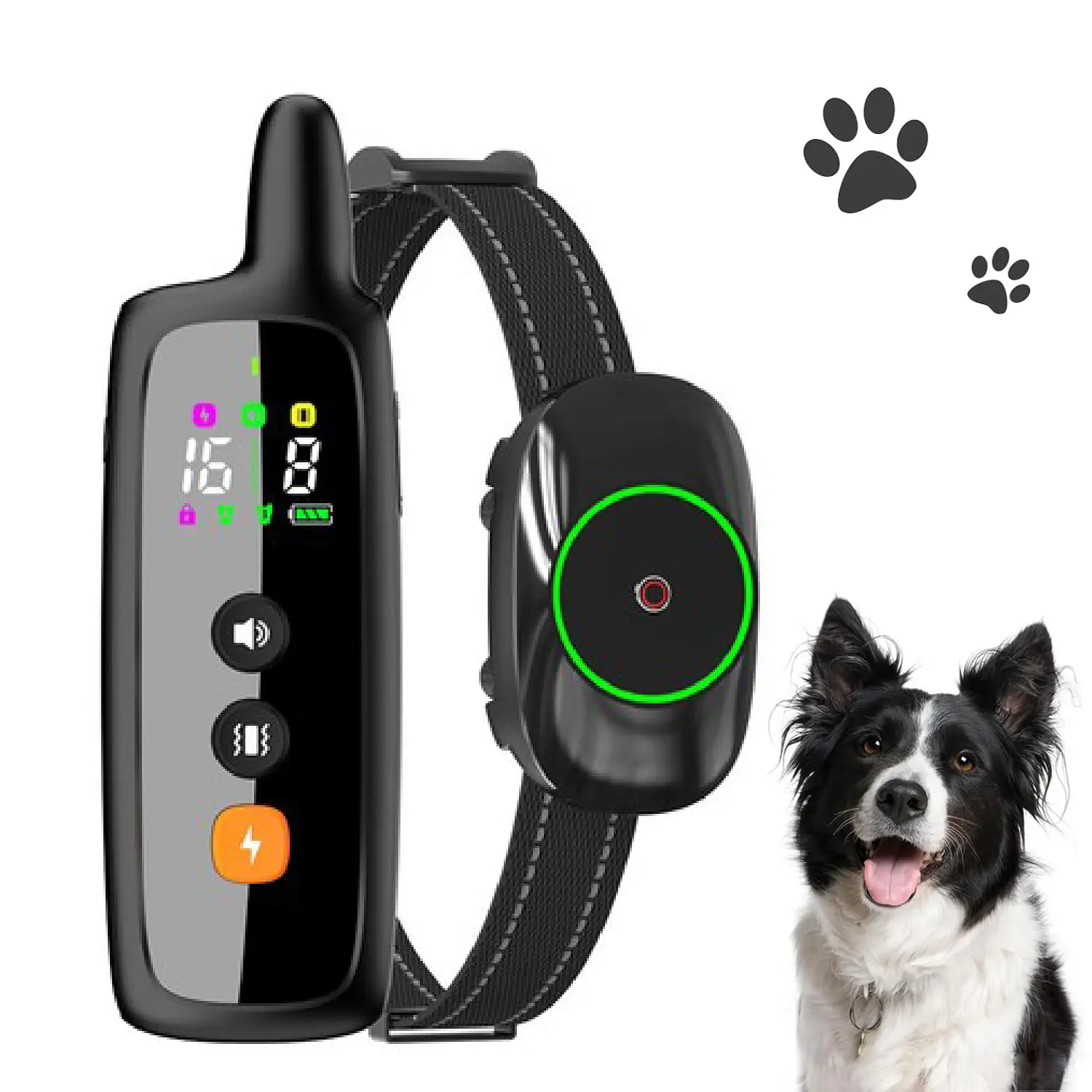 Dog Training Collar With Remote, 2600FT Electronic Shock Collar,Waterproof Electronic Collar 3 Training Modes With Beep, Vibration, and Safe Static Mode, Waterproof Pet Trainer Fit for Small Medium Large Dogs (Black)