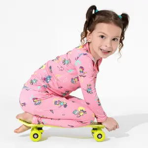 Skater Kitty Bamboo Kids Pajamas