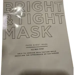 Bright & Tight Mask Vit C Peptides & Sodium Hyaluronate Face Sheet Mask for All Skin Types Improves Texture Reduces Sun Damage