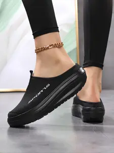 Women's Letter Print Slide, Casual Comfortable Breathable Sports Slide, Non-slip Slide for Daily Wear, Walking Shoes, Sliders Shoes, Slippers Shoes