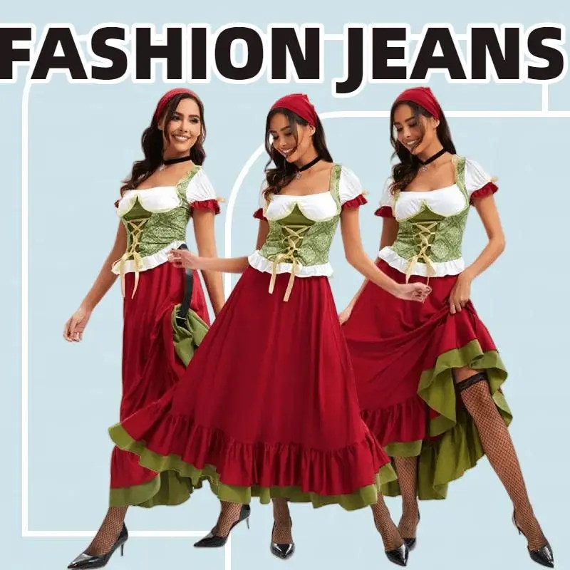 Women's Beer Festival Costumes Beer Girls' Performance Costumes Halloween Bar Workwear in Munich Germany