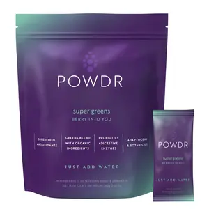 drinkpowdr Super Greens  Clean Energy & No Bloat – Mixed Berry That Actually Tastes Good