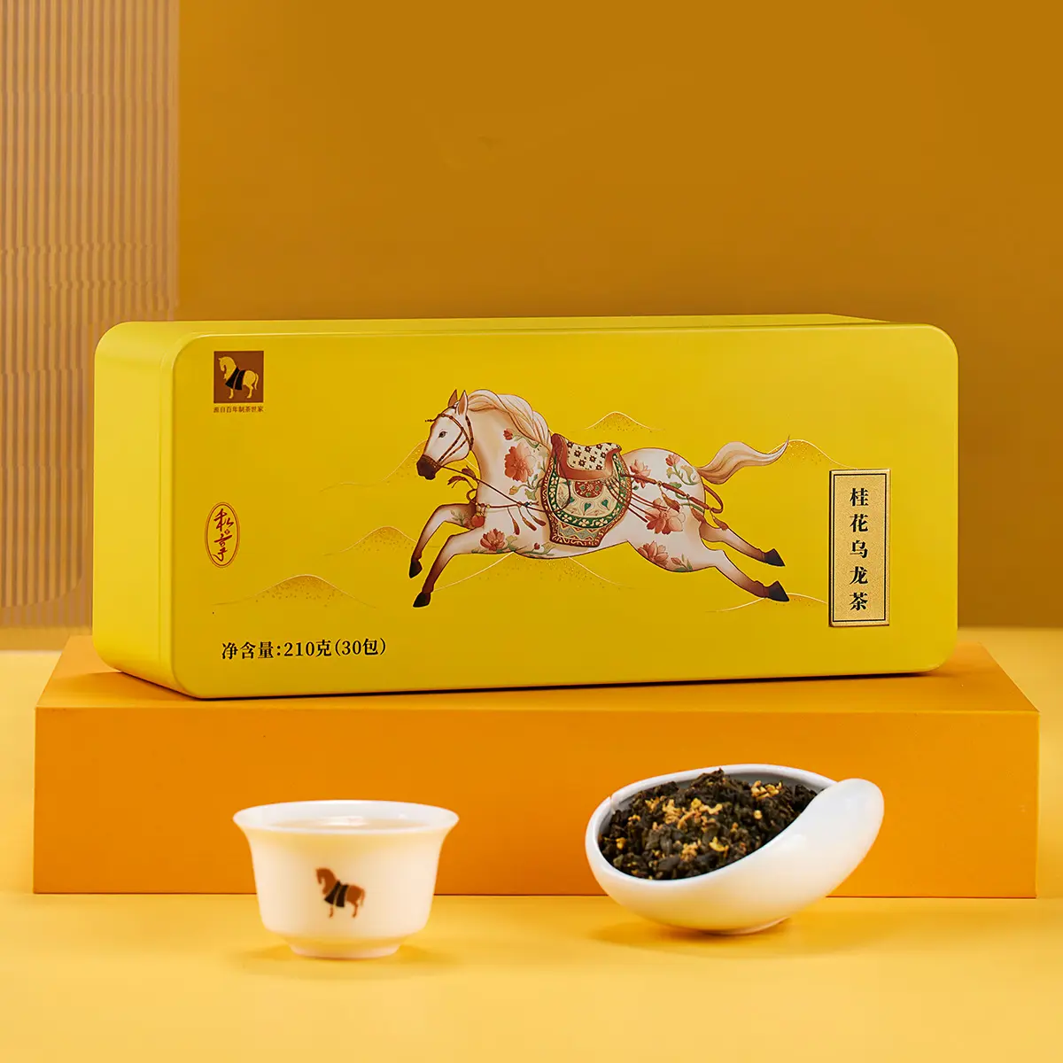 BAMATEA Premium Osmanthus Oolong Tea 30 Packs 7.4oz (210g) | Authentic Chinese Floral Tea with Tieguanyin Oolong & Golden Osmanthus Aroma | Smooth, Fragrant & Elegant Tea Gift