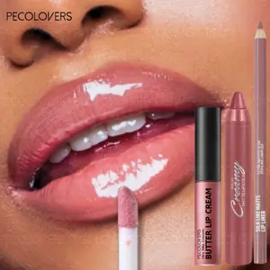3pcs Lip Makeup Set, Creamy Lip Liner + Moisturizing Matte Lipstick + Liquid Lip Gloss, High Pigment & Long Lasting Lip Color Kit for Women