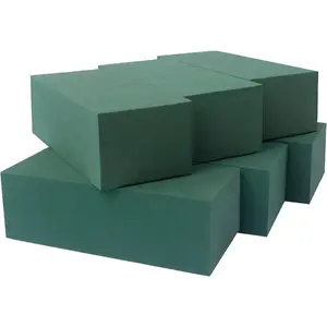 Pack of 6, Dry and Wet Floral Foam Blocks for Fresh and Artificial Flowers, Each (7.8" L x 3.5" W x 2.4" H), for Wedding, Birthdays, Home, Office, and Garden Decorations