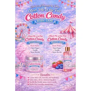 Meet me at the Fair Cotton Candy Velvet Body Melt Glaze and Velvet Body Oil Bundle