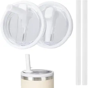 2 PCS 40 oz SpillProof Tumbler with FlipStraw Lid Reusable Fit for HydroJug Stanley Drinkware Set Splash Resistant