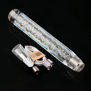 LED Shift Knob, 30cm Crystal Transparent Bubble Gear Shifter Multicolor Gradient- Universal Shifter Knobs Automotive Interior Accessories