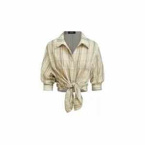 Cider Plaid Collar Long Sleeve Button Oversized Shirt SwimWeek