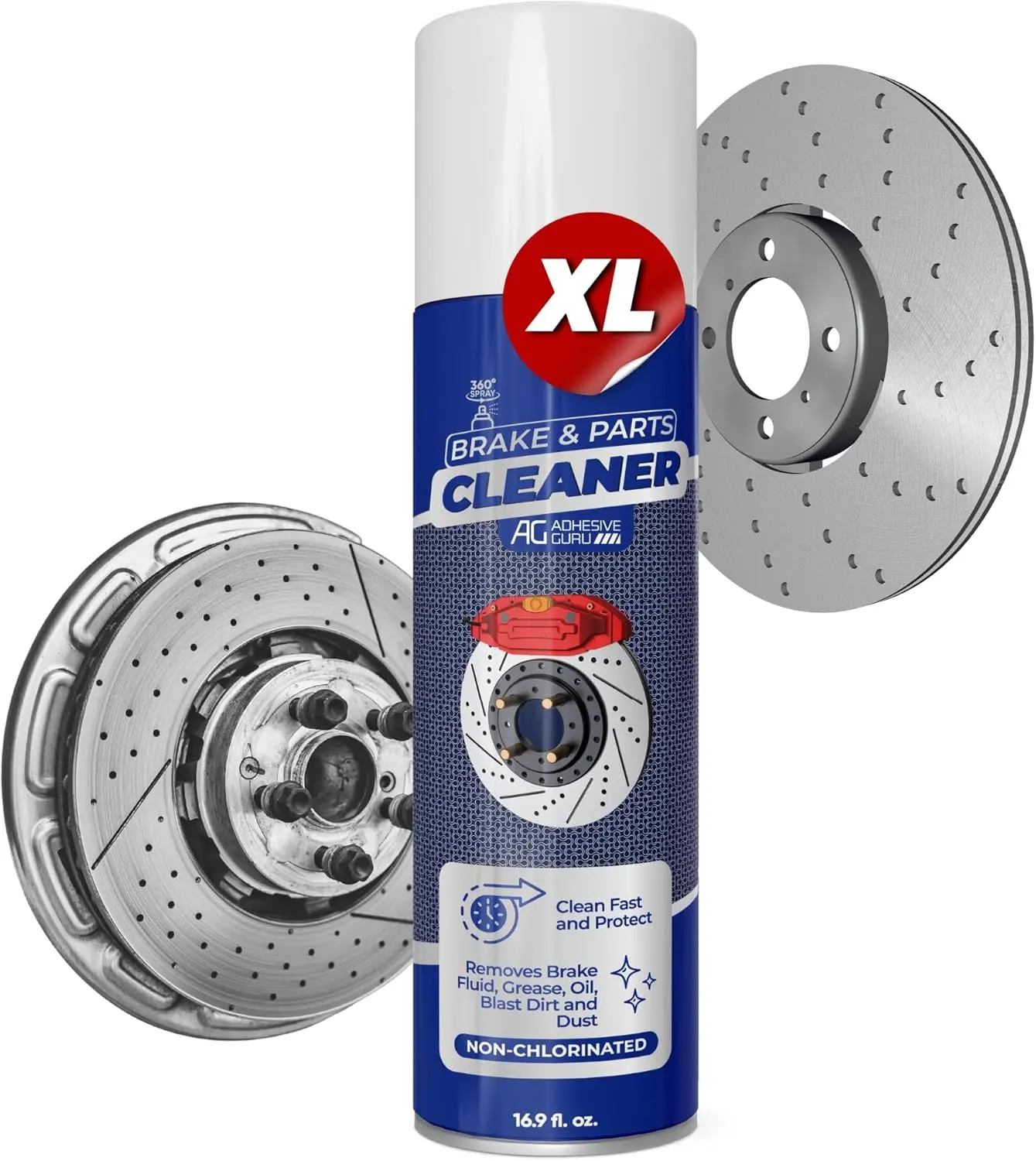 ADHESIVE GURU AG420 Brake Cleaner, 16.9 fl oz Automotive & Motorcycle Cleaning Solution