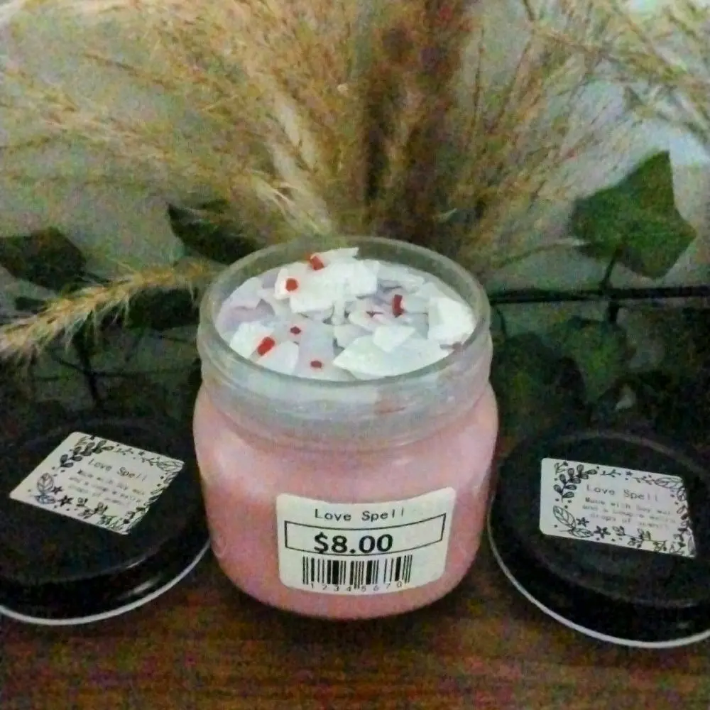 Love Spell Candles - Assorted Colors in Glass Jars - Ideal for Home Decoration & Spiritual Fulfillment