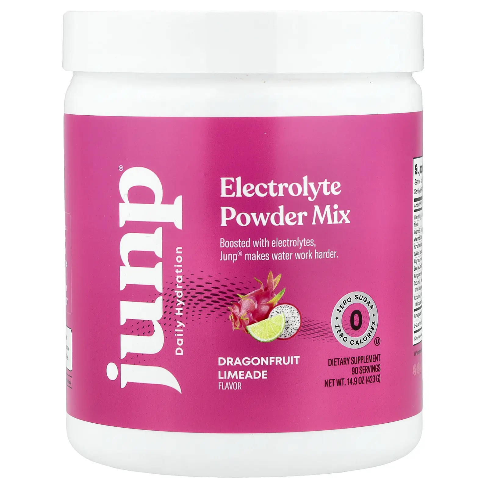 JUNP Hydration Electrolyte Powder Mix, Dragonfruit Limeade, 14.9 oz (423 g)