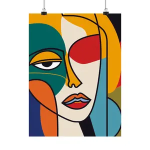 Vertical Canvas Poster - Face Canva Design Decor Matte
