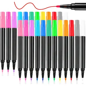 24 Liquid Chalk Markers 12-Color Neon  Markers for LED Note Board  Calendar Planning Board, Compatible with Light Up Drawing Board, Windows, Blackboard, Glass, Wet or Dry Erase Markers