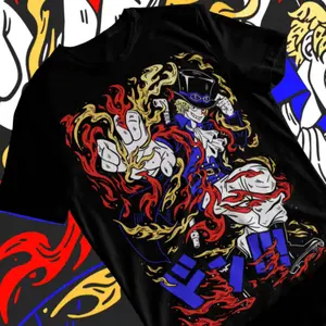 One Piece Anime T-shirt & Sweatshirt, Sabo Mera Mera No Mi Graphic Tee, Vintage Oversized Unisex Streetwear, Manga Gifts for Him Her