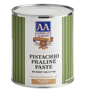 Pistachio Praline Paste 7lb Can - Rich, Nutty, Indulgent Food Ingredient - Grown Pistachios, Allergy-Friendly - Natural Creamy Sugar Flavor Instant