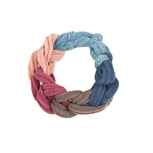Unius Colorful Hair Tie - 1 piece. Soft knit multi-colored hair accessory to create a stylish look.
