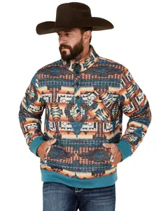 Rock & Roll Denim Men's And Men'S Southwestern Print Jacquard Bomber Jacket - Bm91c02300