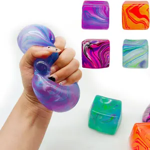 Squishy Fidget Stress Cube Toys - Ice Sugar Cube Stress Balls for Kids & Adults, High Density Squeeze Toy for Anxiety Relief, Calming Sensory Hand Toy for Students