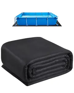 VEVOR Rectangle Pool Liner Pad, 16 x 32 ft Pool Liner Pad for Above Ground Swimming Pools, Extra-Thick Pool Mat, Prevents Punctures, Recycled Geotextile Material Underlayment Pad, Extend Liner Life