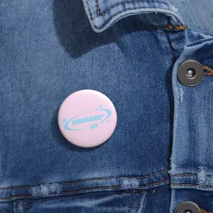 cancer softie (baby blue) button (light pink)