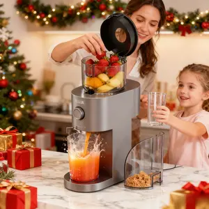 SPZTJK Juicer Chute Fits Whole Fruits! Pulp-Free Smooth Juice  No Clogs (Celery/Ginger) 3s Setup Easy Clean! 22 lb Carrot Test  Heavy-Duty Motor